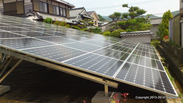 和気町で見たスカイベースソーラー採用の低圧太陽光発電所