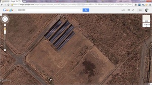Ｅ爺氏のプチソーラー（Google Mapsの航空写真）
