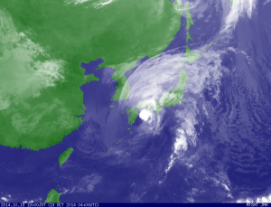 台風19号（2014.10.13午後１時）