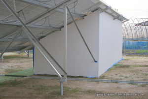 パワコンの騒音対策として設置した防音小屋