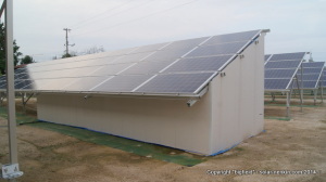 パワコン騒音対策用の小屋＠清谷太陽光発電所