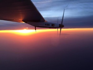 南京から名古屋に向かう途中の上空 （写真：Solar Impulse）